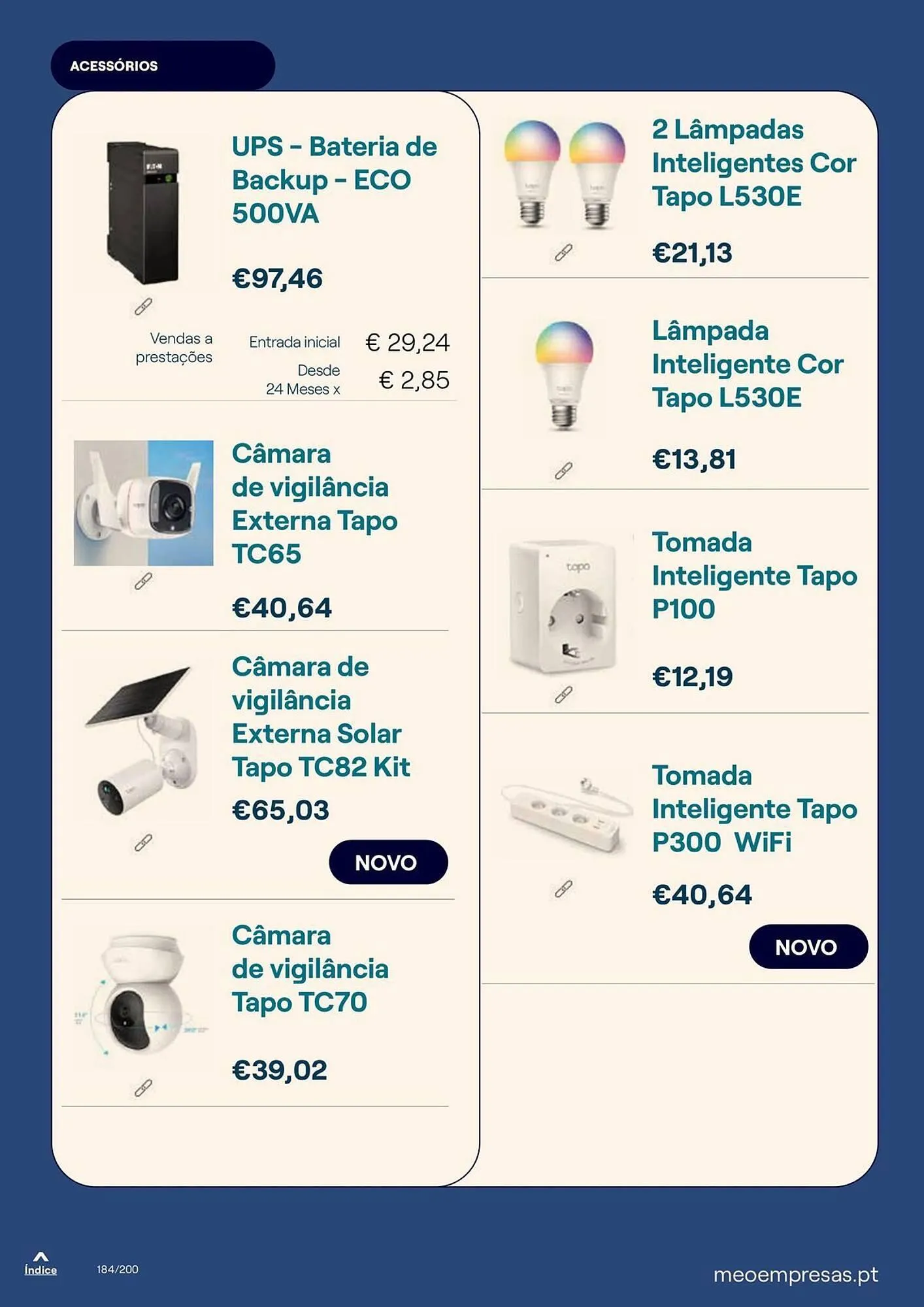 Folheto Catálogo MEO de 25 de setembro até 30 de setembro 2025 - Pagina 184
