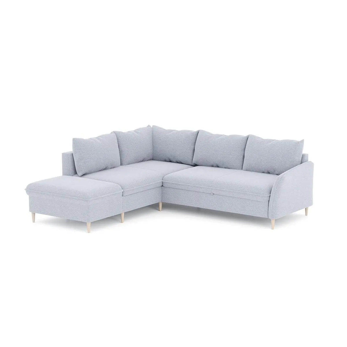 Sofá Nairobi Azul Com Chaise Longue