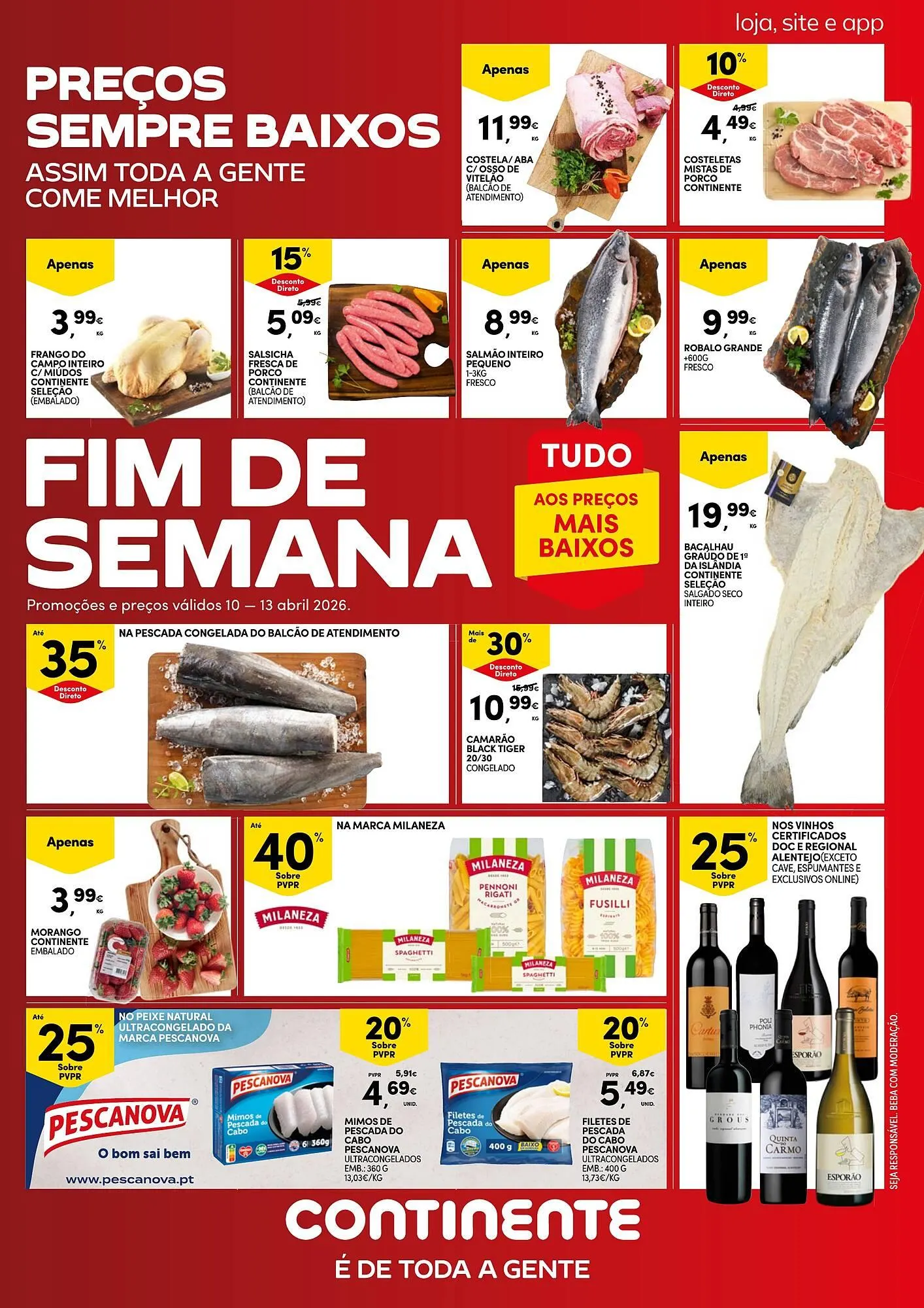 Folheto Folheto Continente de 10 de abril até 13 de abril 2026 - Pagina 1