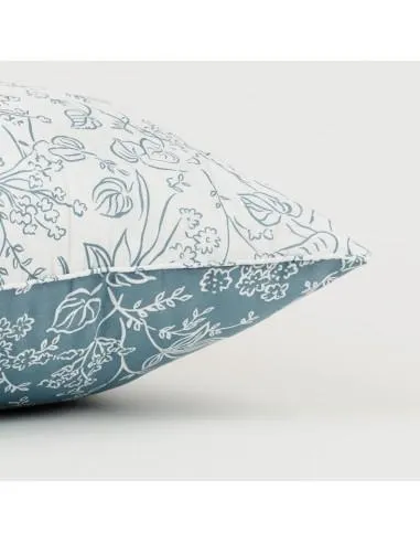 Almofada retangular 30x50 Clarisa azul indigo