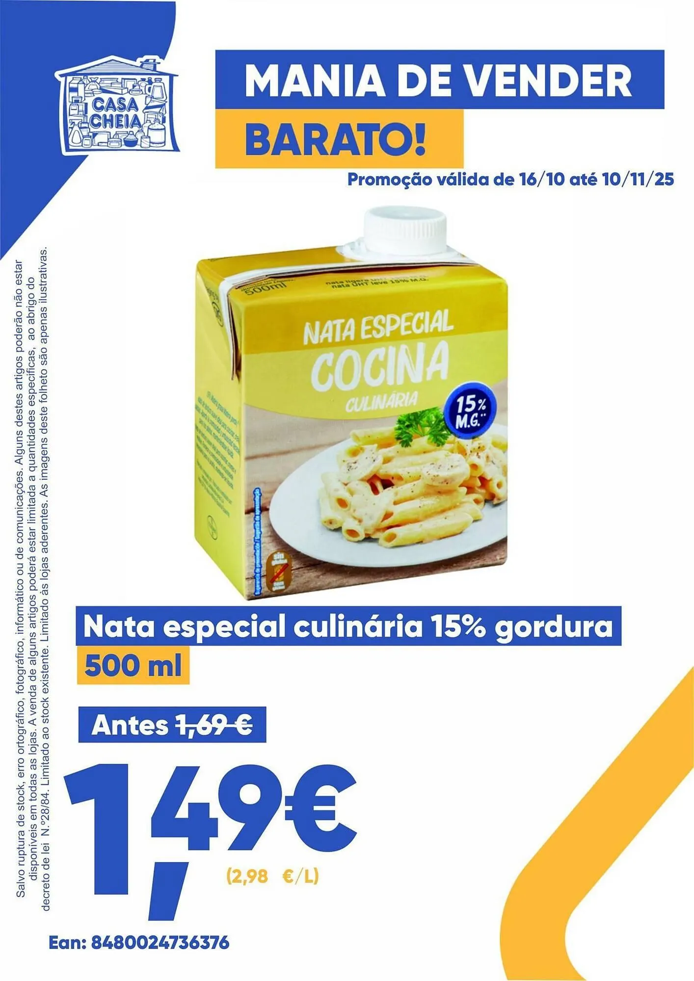 Folheto Folheto Casa Cheia de 16 de outubro até 10 de novembro 2025 - Pagina 1