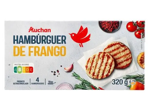 hambúrguer de frango auchan frango 4un 320g
