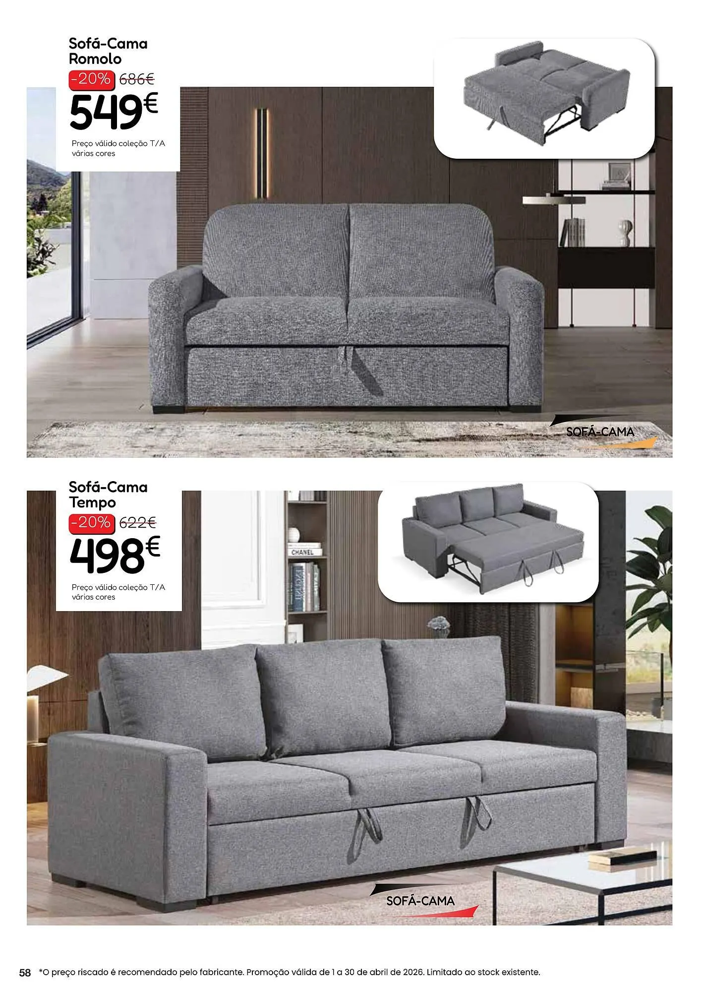 Folheto Folheto Hiper Centro do Móvel de 13 de abril até 30 de abril 2026 - Pagina 58