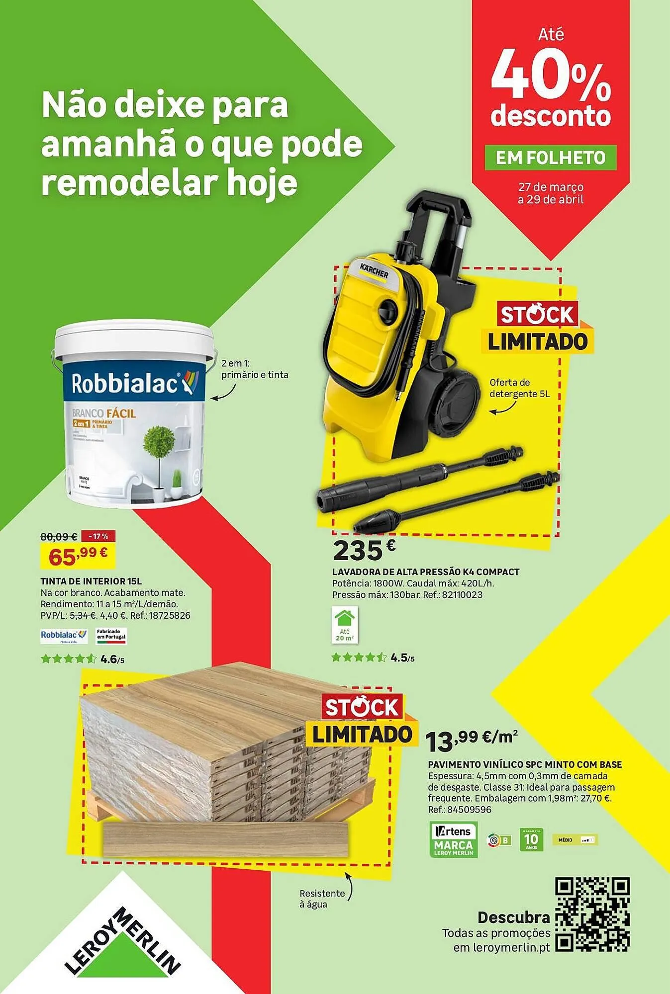 Folheto Folheto Leroy Merlin de 27 de março até 29 de abril 2025 - Pagina 1