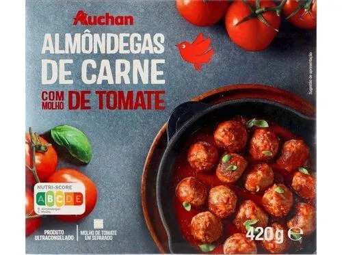 almôndegas auchan 60% bovino com molho tomate 420g