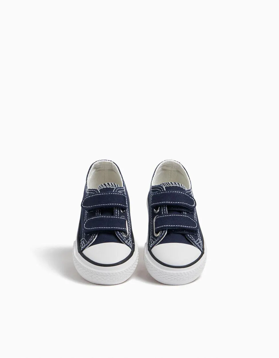 Sapatilhas de Lona Tiras Autoadesivas, Bebé Menino, Azul Escuro
