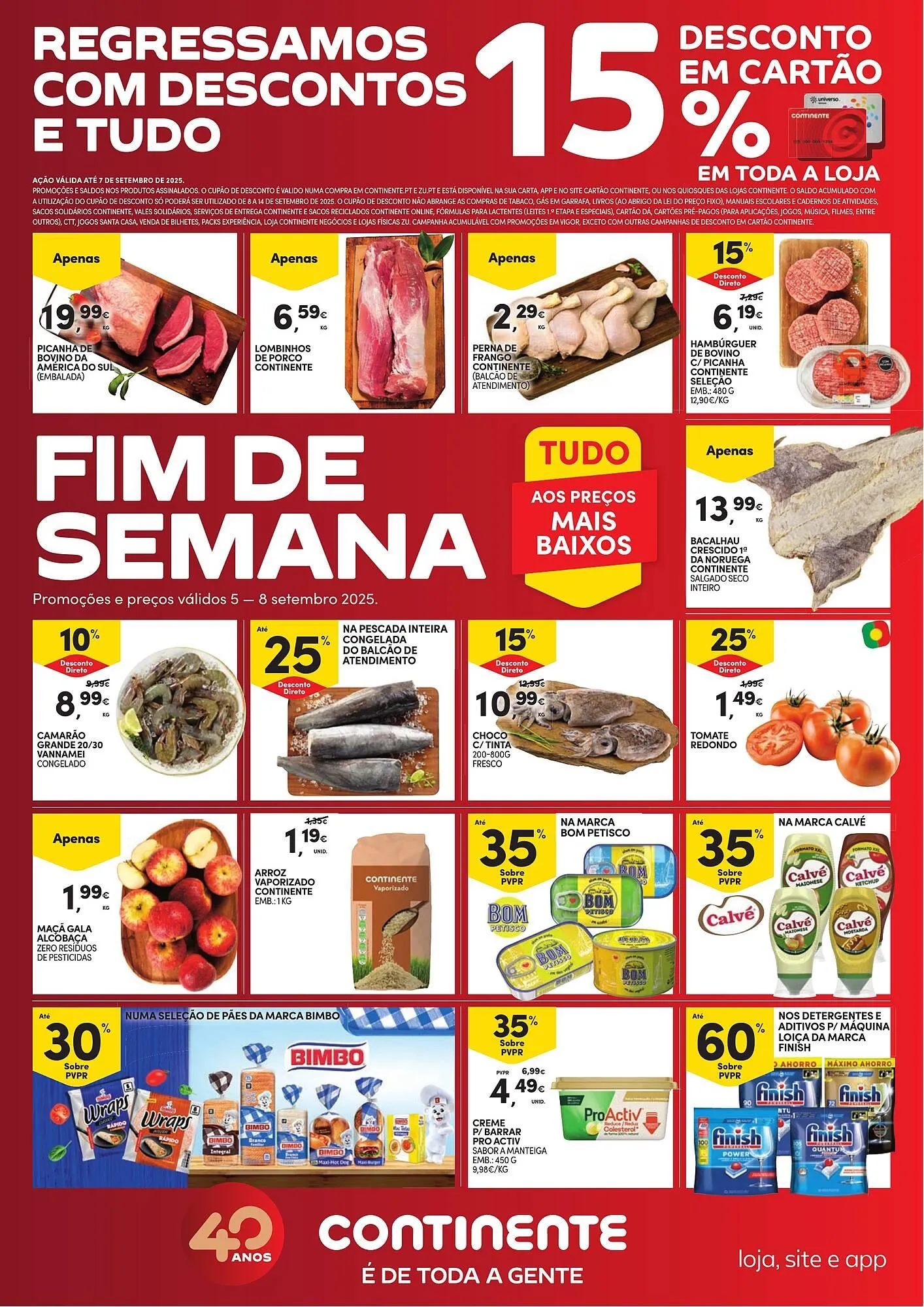 Folheto Folheto Continente de 5 de setembro até 8 de setembro 2025 - Pagina 1