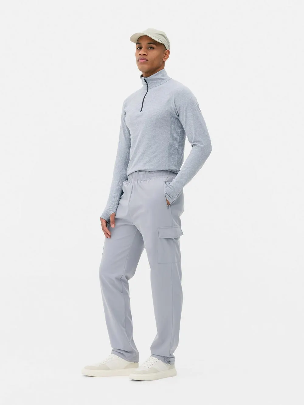 Calças treino cargo tecido