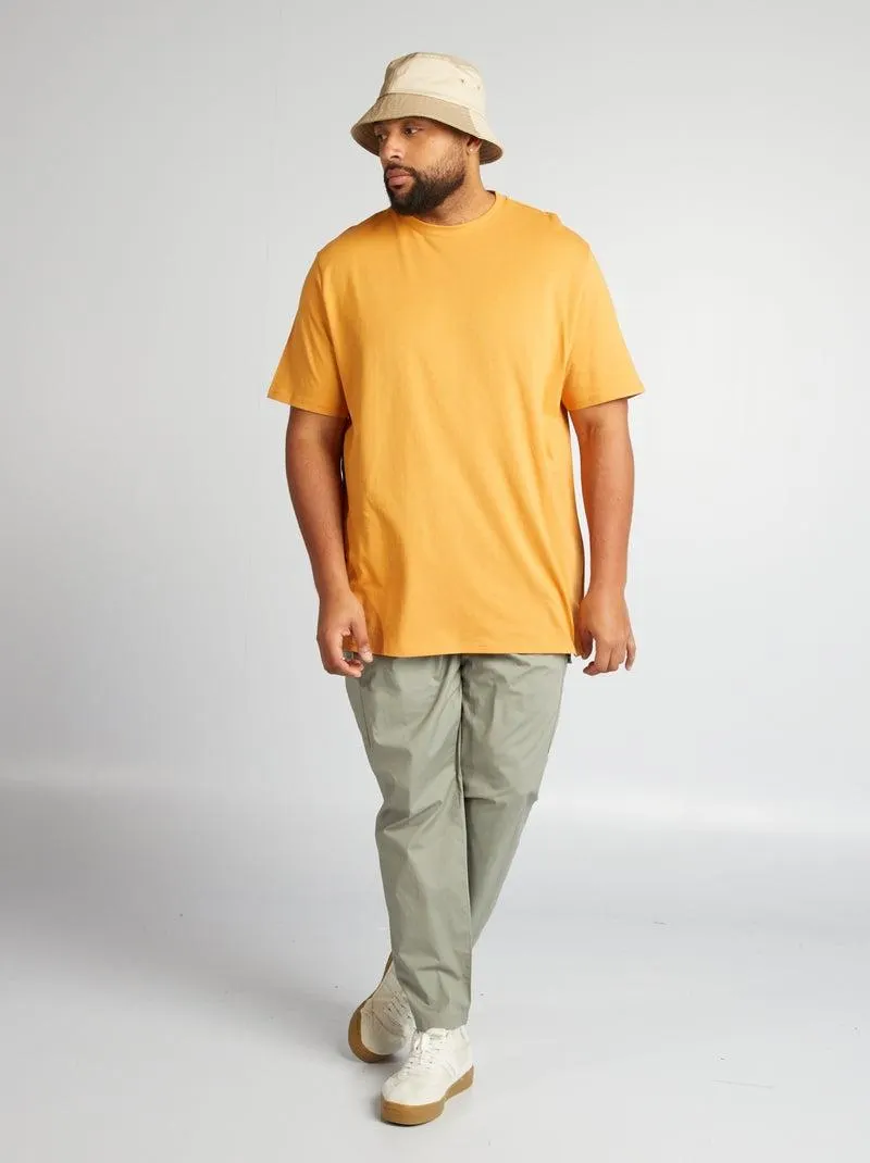 T-shirt em puro algodão - AMARELO