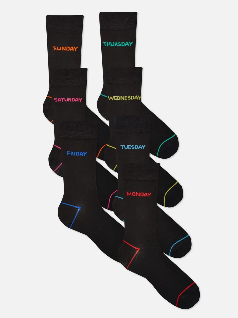 Pack 7 pares meias dias semana