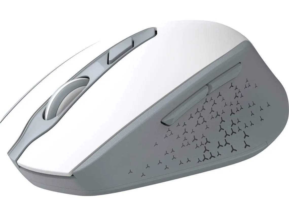 Rato MITSAI R840 (Wireless - Regular - 1600 dpi - Branco/Cinza)
