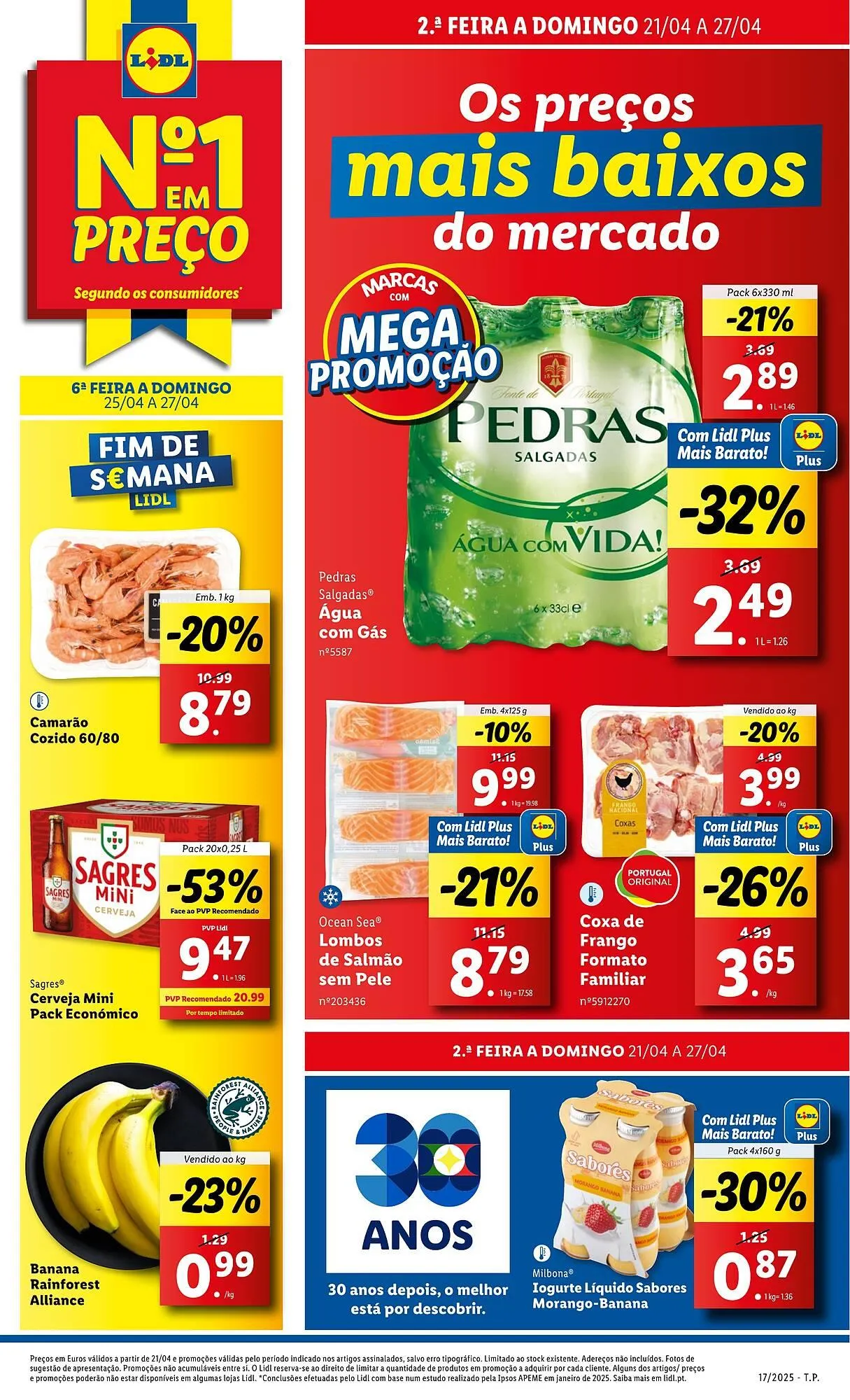 Folheto Folheto Lidl de 21 de abril até 27 de abril 2025 - Pagina 1