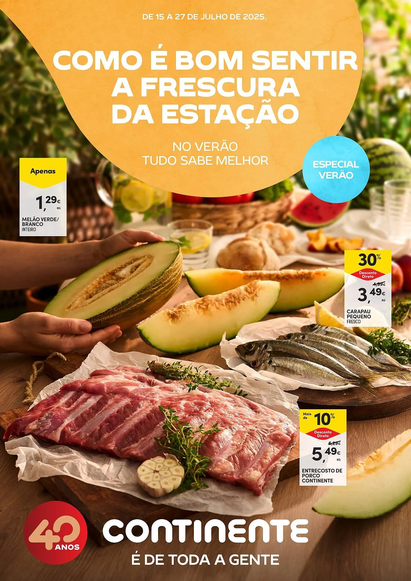 Folheto Folheto Continente de 15 de julho até 27 de julho 2025 - Pagina 1