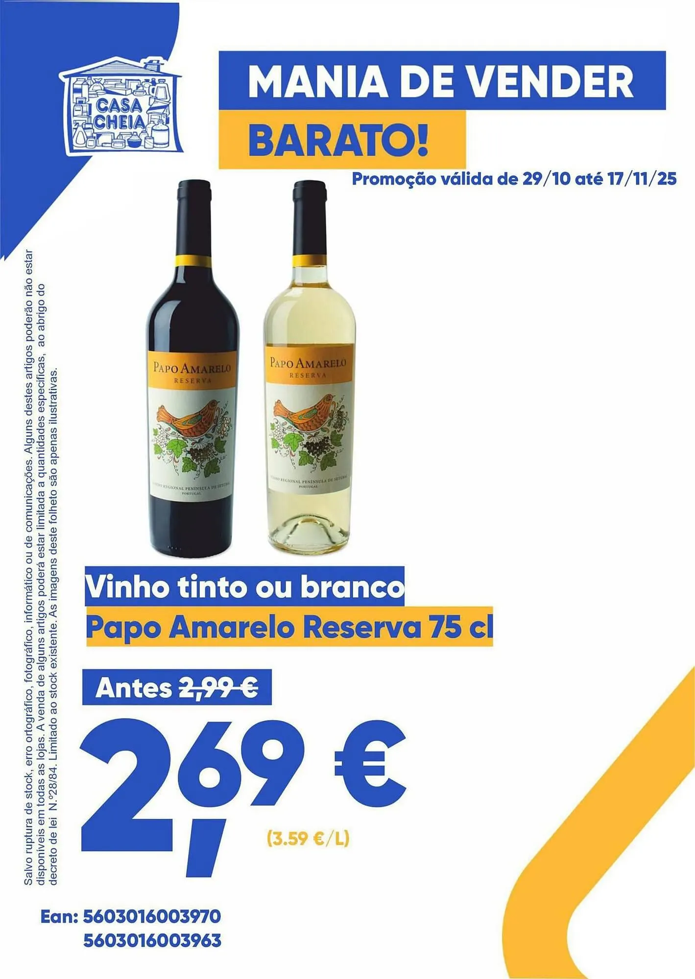 Folheto Folheto Casa Cheia de 29 de outubro até 17 de novembro 2025 - Pagina 1