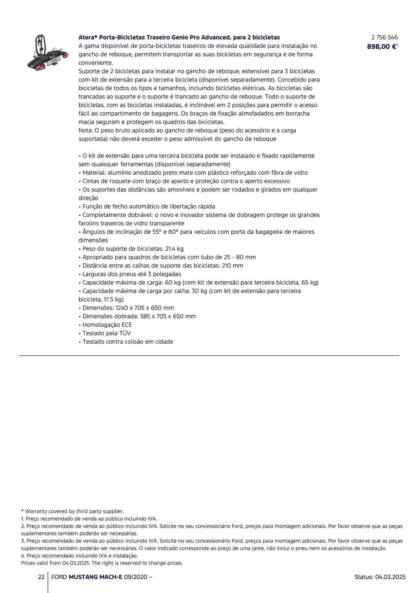 Folheto Folheto Ford de 18 de março até 31 de agosto 2025 - Pagina 22