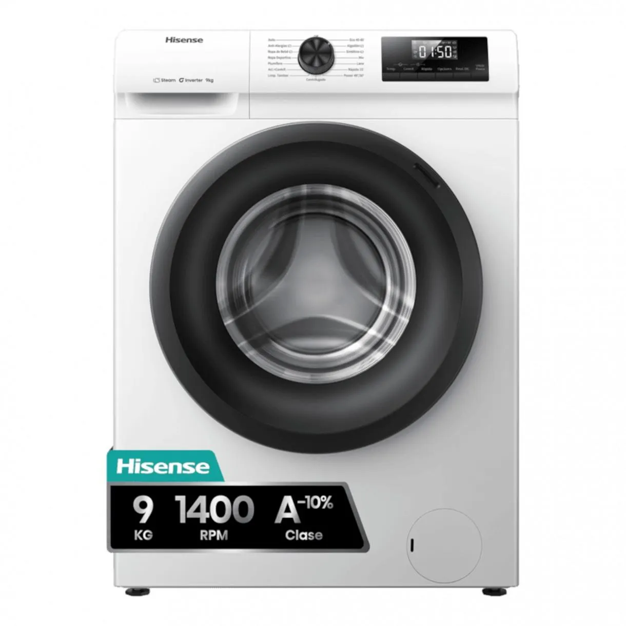 Máquina Lavar Roupa Hisense WF1Q9041BW - 9Kgs - 1400RPM