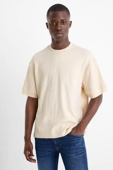 T-shirt - relaxed fit - textured