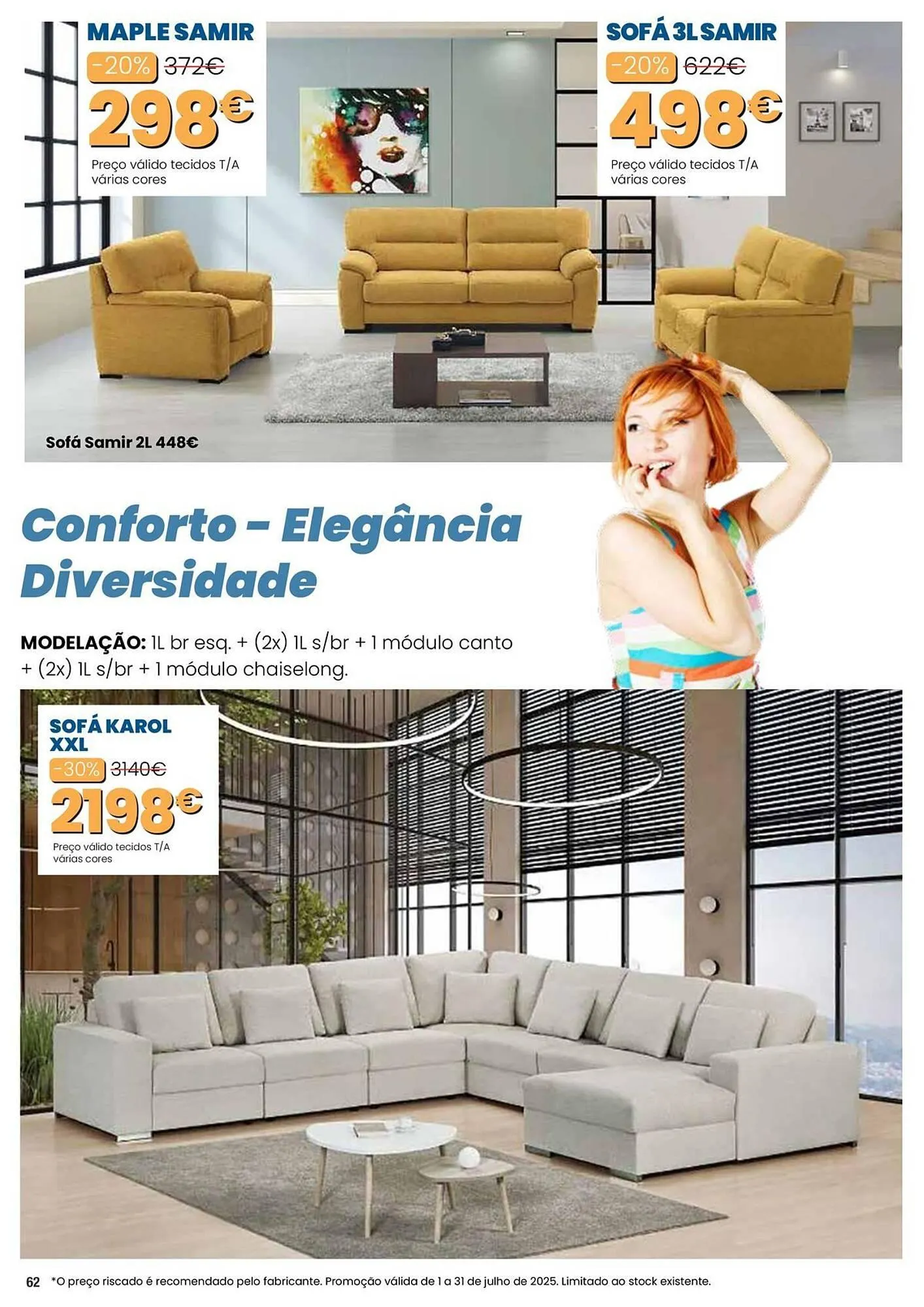 Folheto Folheto Hiper Centro do Móvel de 1 de julho até 31 de julho 2025 - Pagina 62