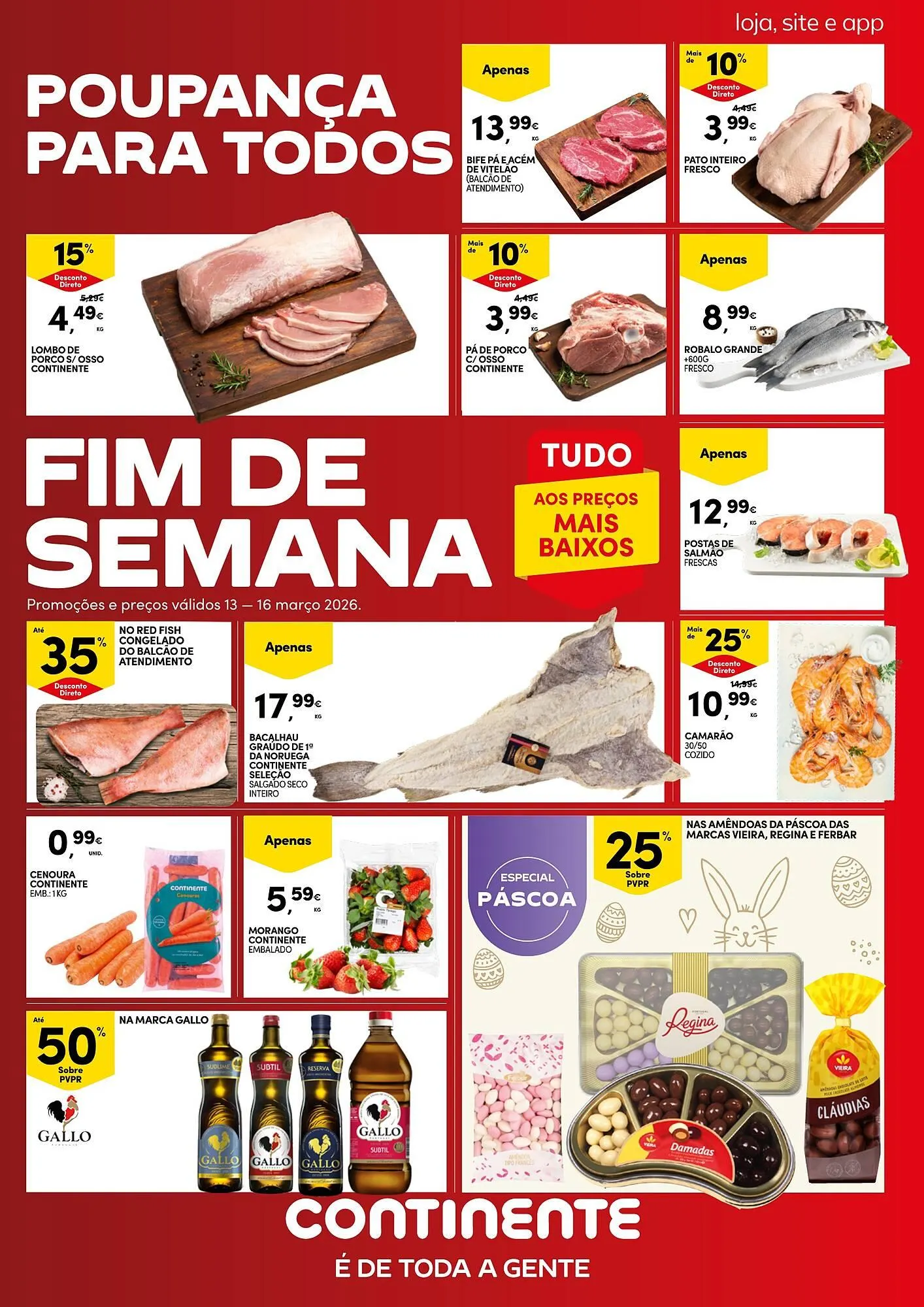 Folheto Folheto Continente de 13 de março até 16 de março 2026 - Pagina 1