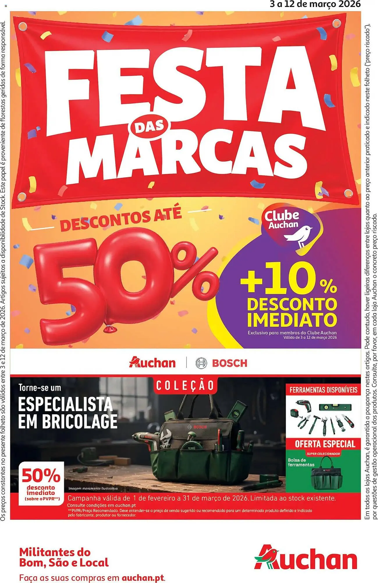Folheto Folheto Auchan de 3 de março até 13 de março 2026 - Pagina 1