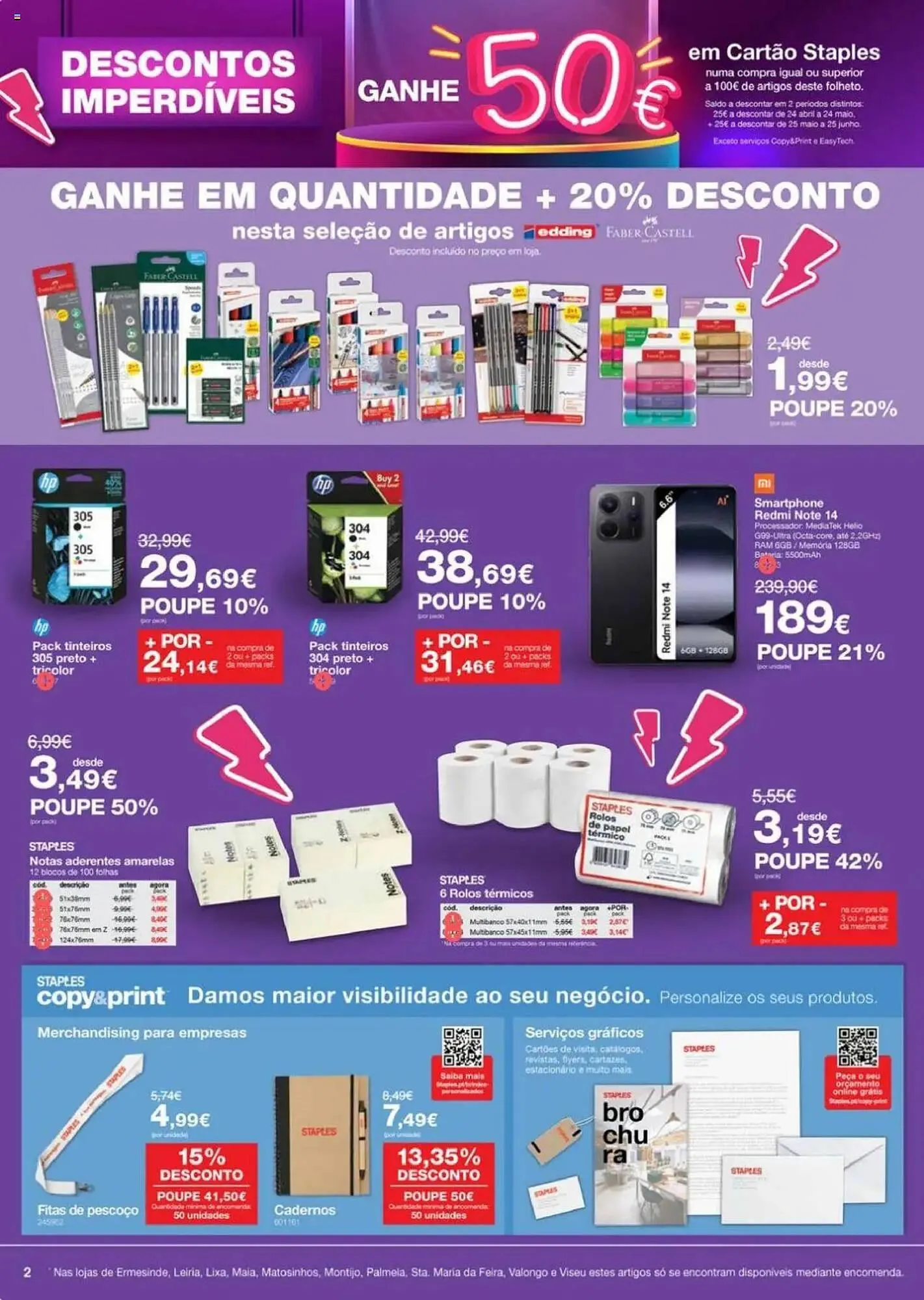 Folheto Folheto Staples de 10 de abril até 23 de abril 2025 - Pagina 2