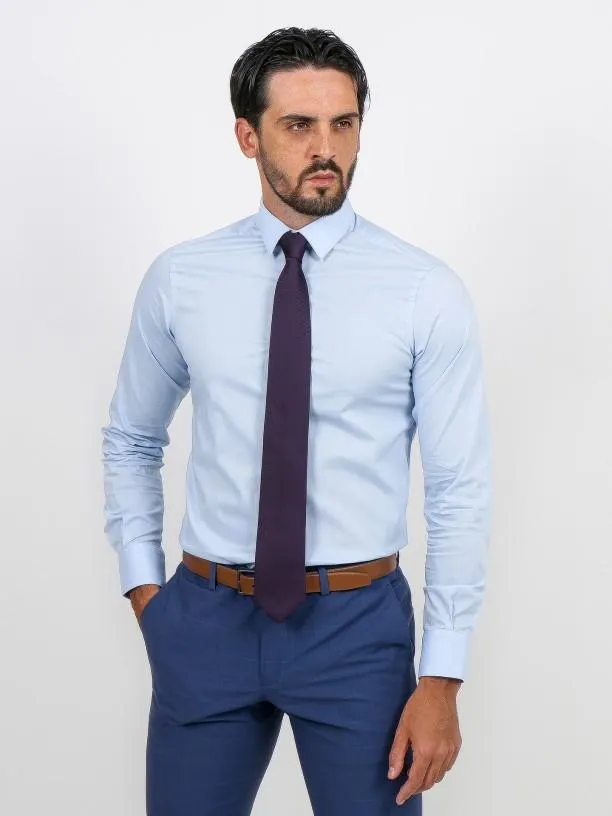 Camisa clássica lisa slim fit