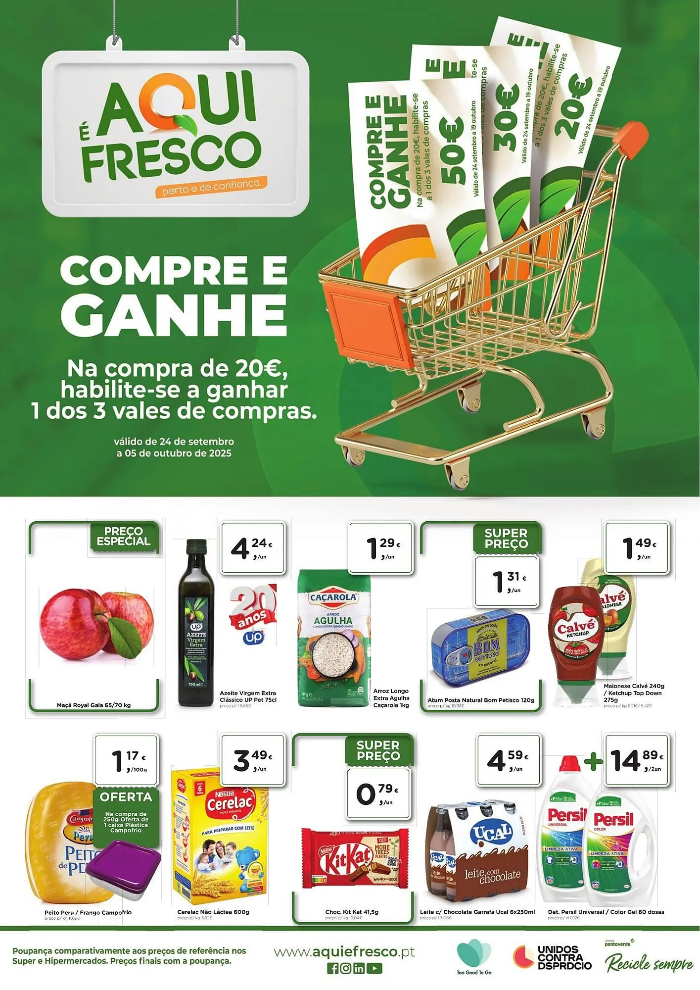 Folheto Folheto Aqui é fresco de 24 de setembro até 5 de outubro 2025 - Pagina 1