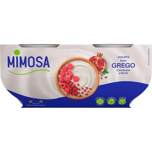 Iogurte Grego de Framboesa e Romã Pack 4 unidades