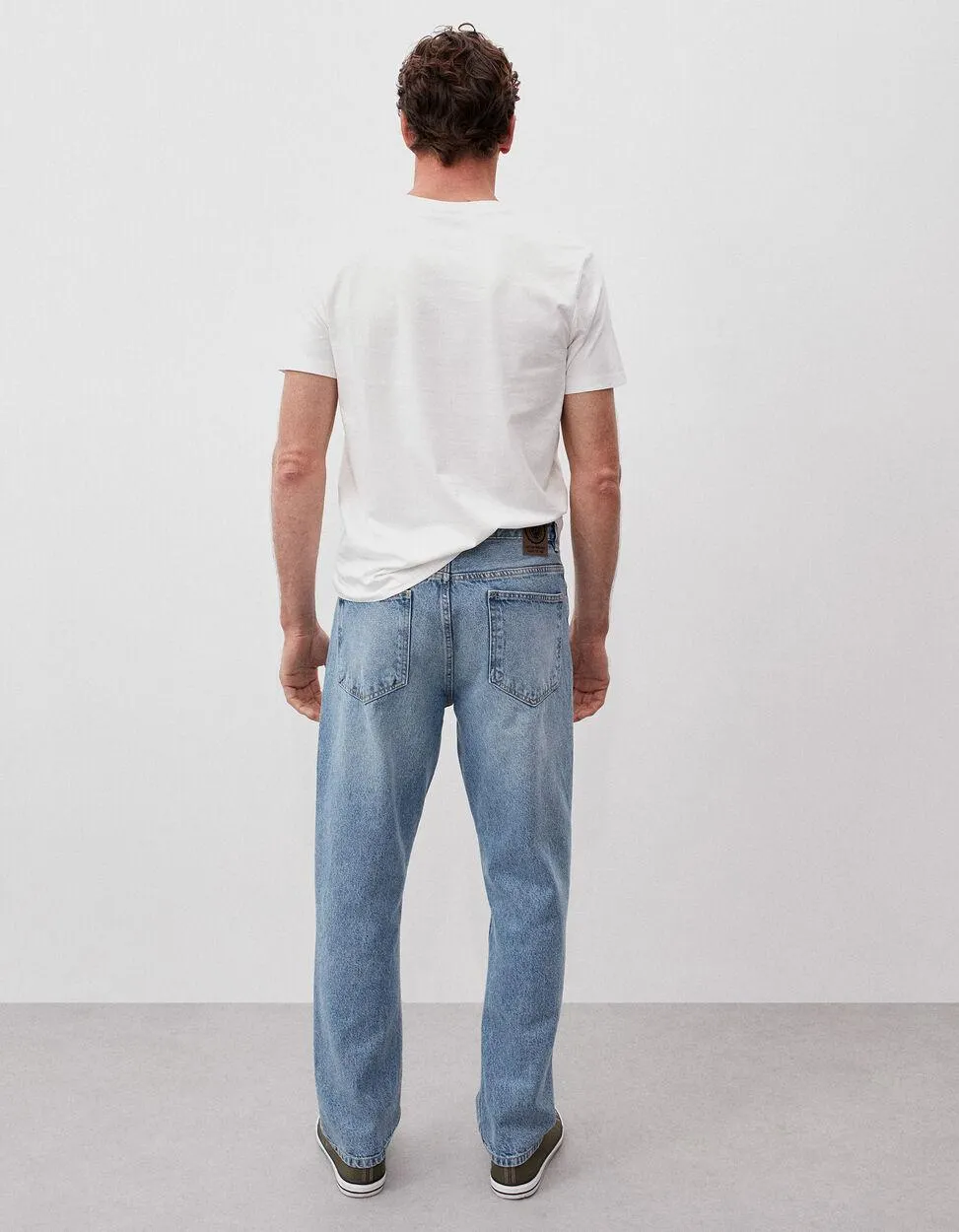 Calças de Ganga 'Relaxed Fit', Homem, Azul Claro