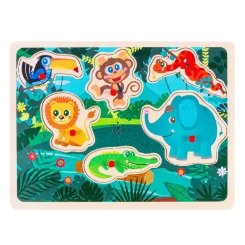 Puzzle de madeira com sons