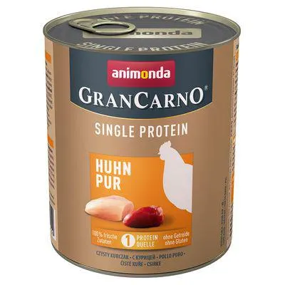 6 x 800 g Animonda GranCarno Adult Single Protein para cães