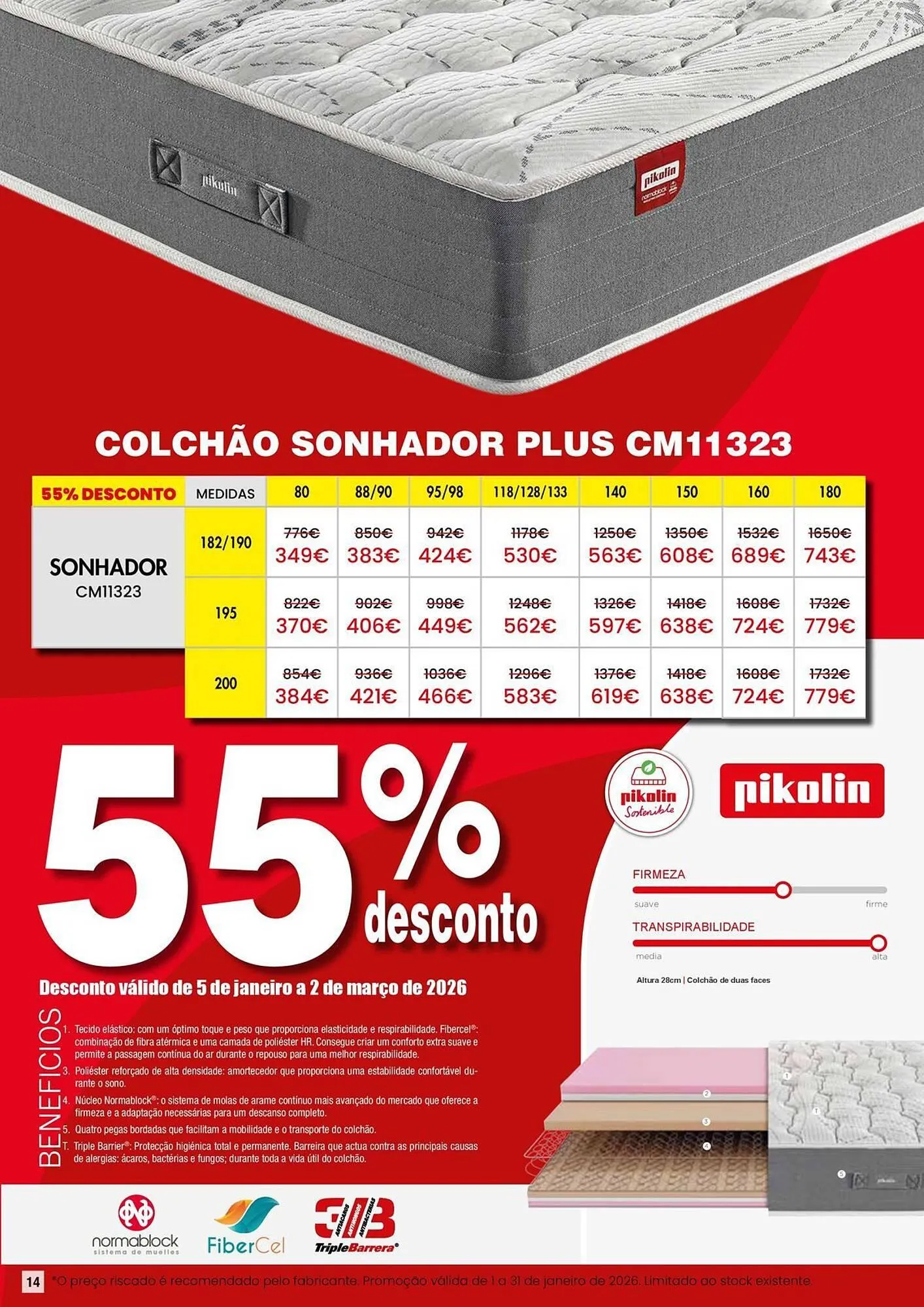 Folheto Folheto Hiper Centro do Móvel de 9 de janeiro até 31 de janeiro 2026 - Pagina 14