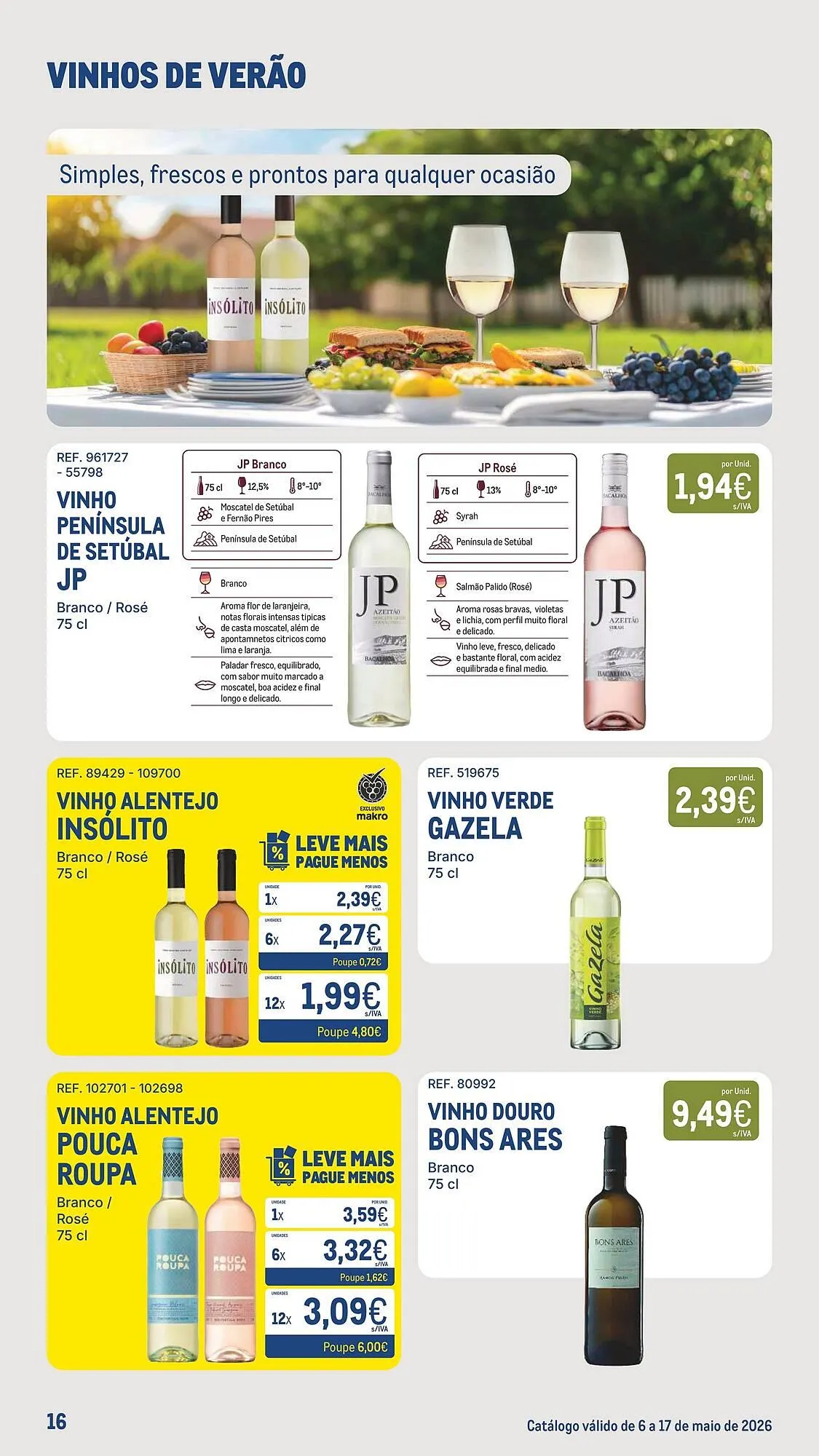 Folheto Catálogo Makro de 6 de maio até 17 de maio 2026 - Pagina 16