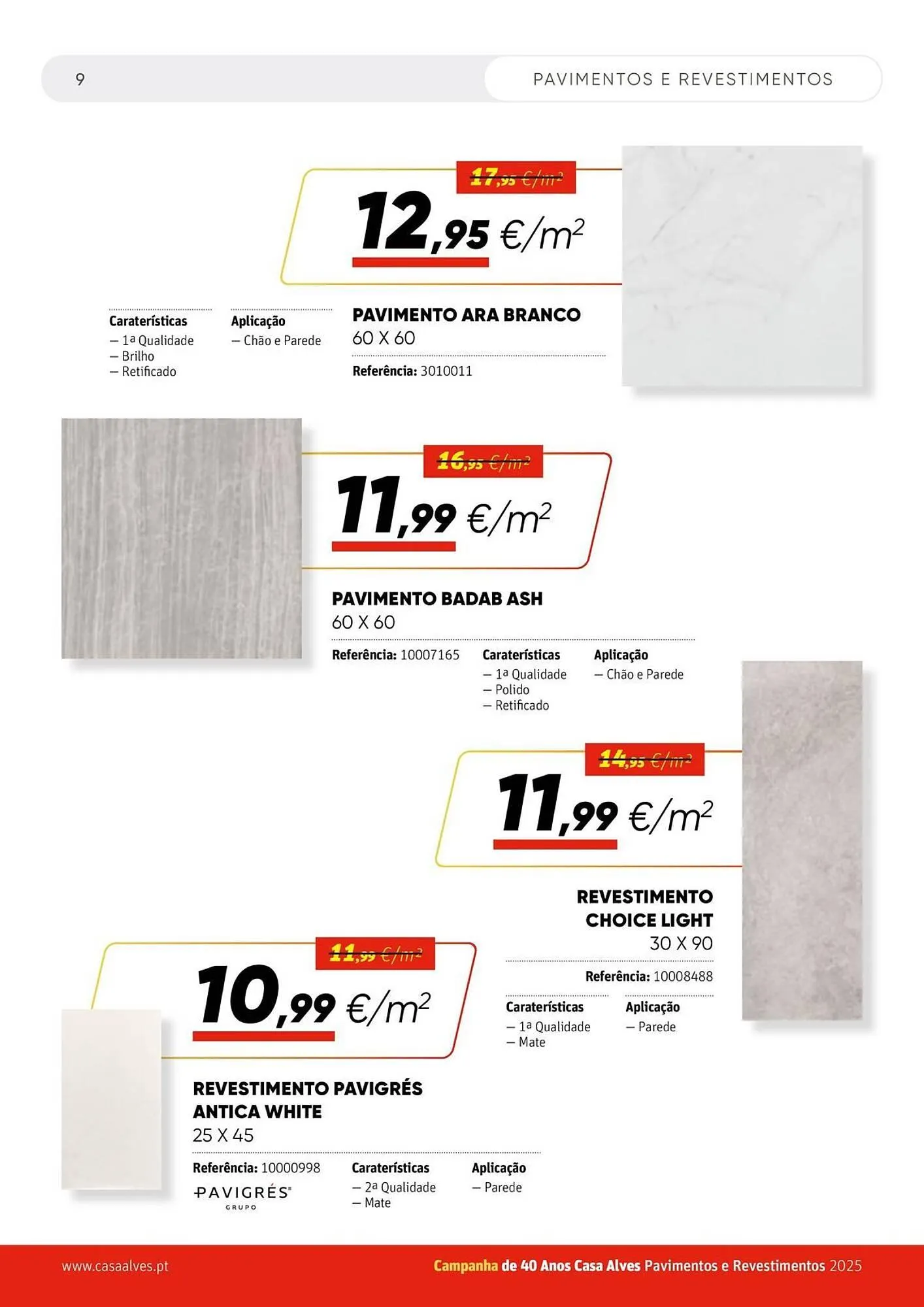 Folheto Folheto Casa Alves de 1 de abril até 31 de agosto 2025 - Pagina 9