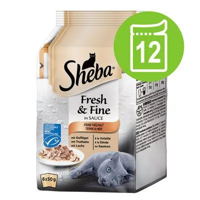 Sheba Fresh & Feine em saquetas 12 x 50 g - Pack económico