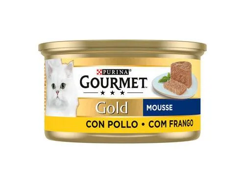 comida húmida para gato gourmet gold mousse com frango 85g