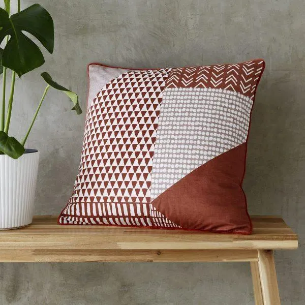 Larsson Geo Capa de Almofada Terracotta
