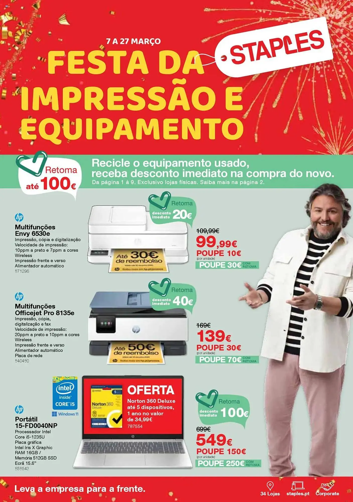 Folheto Folheto Staples de 7 de março até 27 de março 2025 - Pagina 1