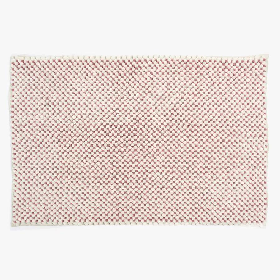 Tapete de banho pompons rosa e natural 50x80 cm WAIPOO