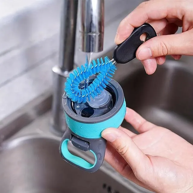 3-in-1 reinigingsborstelset voor waterflessen - perfect voor flessen met smalle hals, sportflessen, koffiemokken, bekers en kolven