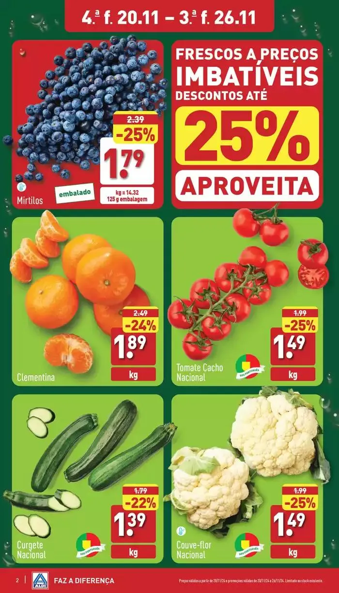 Folheto Folheto. Aldi de 20 de novembro até 26 de novembro 2024 - Pagina 2