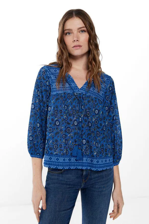 Blusa Estampado Mix Azules