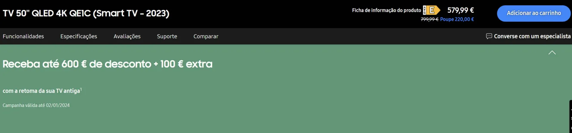 Folheto Folheto Samsung de 20 de dezembro até 2 de janeiro 2024 - Pagina 