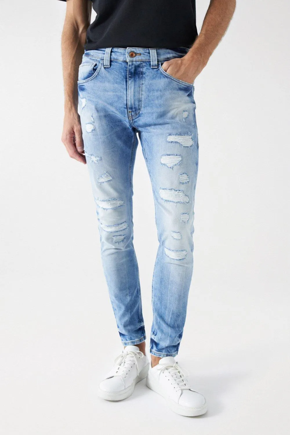 JEANS SKINNY CRAFT SERIES COM ROTOS