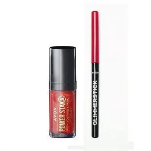 Conjunto Batom High Voltage (scarlet flame) + Delineador (true red)