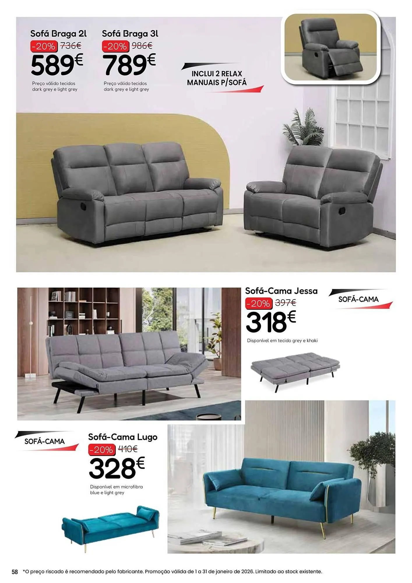 Folheto Folheto Hiper Centro do Móvel de 6 de janeiro até 31 de janeiro 2026 - Pagina 58