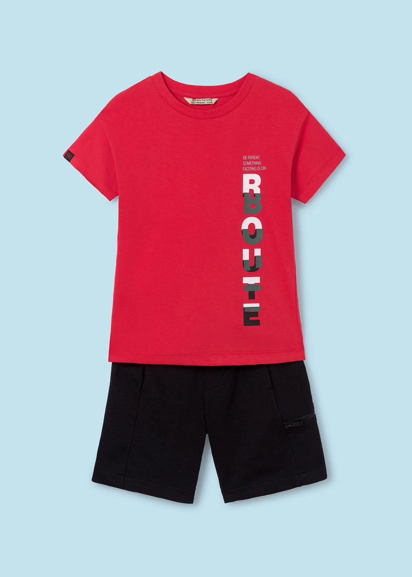 Conjunto 2 peças texto Better Cotton rapaz