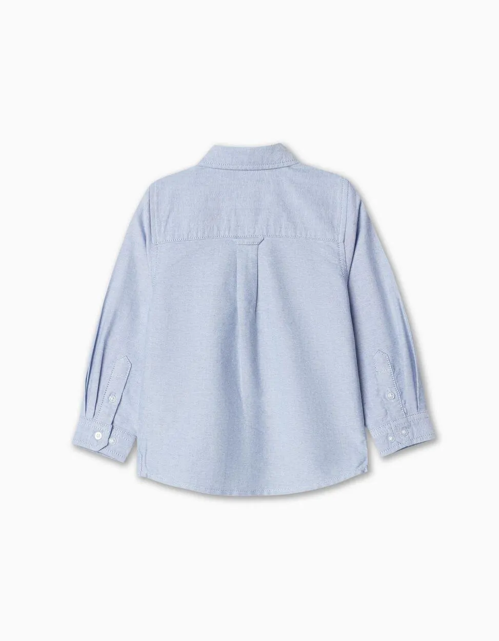 Camisa de Manga Comprida Oxford, Bebé Menino, Azul Claro