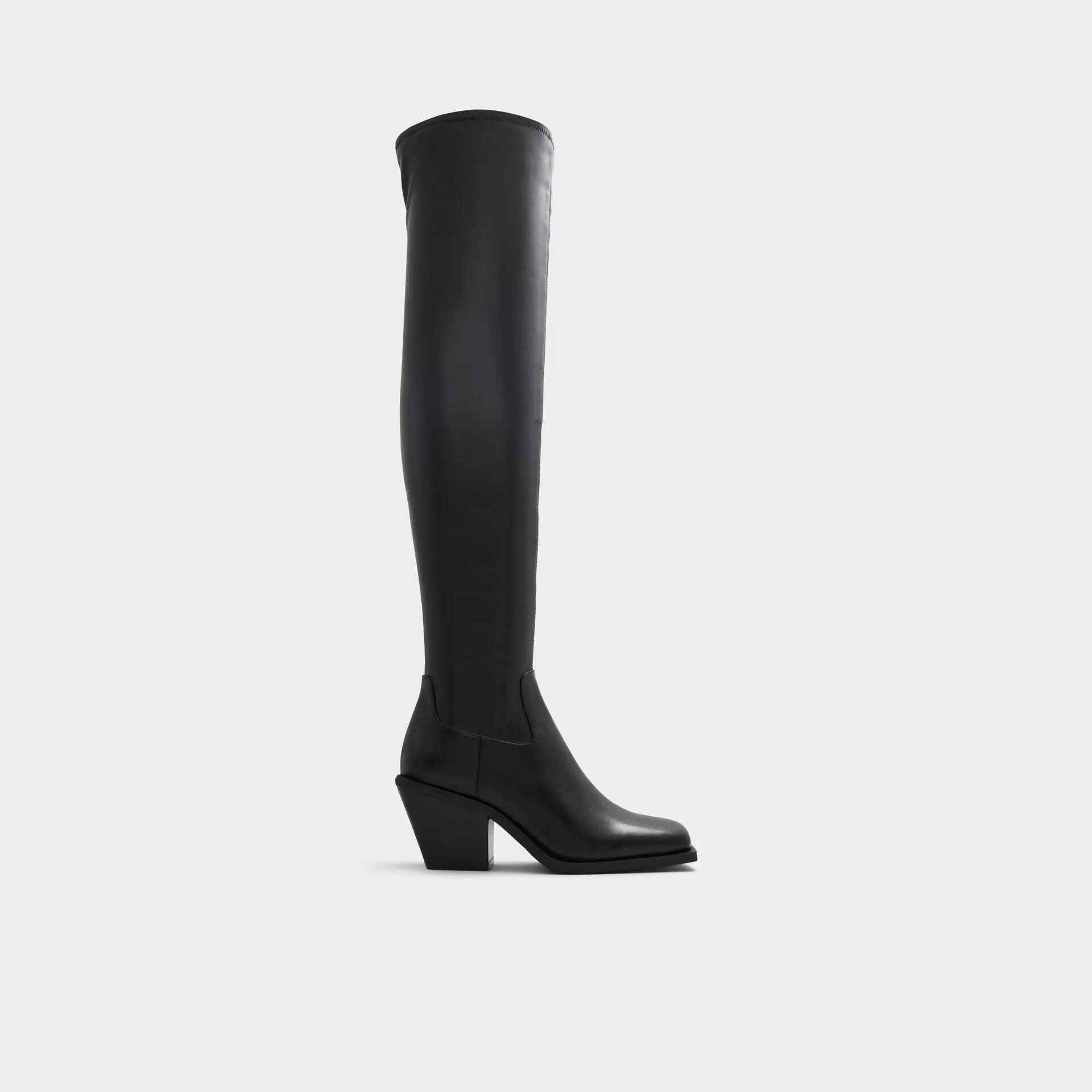 Botas em pele preto, salto em bloco - TORO