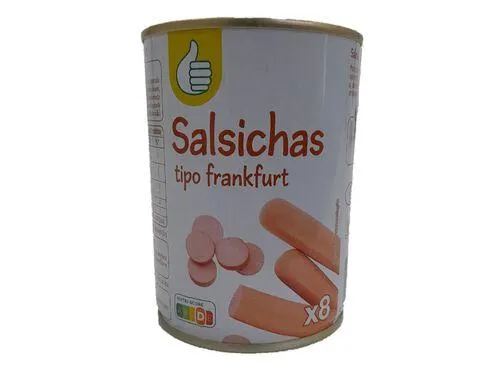 salsichas polegar frankfurt lata 8un 350 (200) g